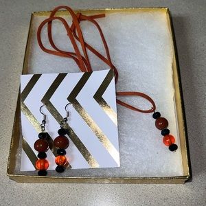 Handmade Necklace And Earrings Set In Gift Box